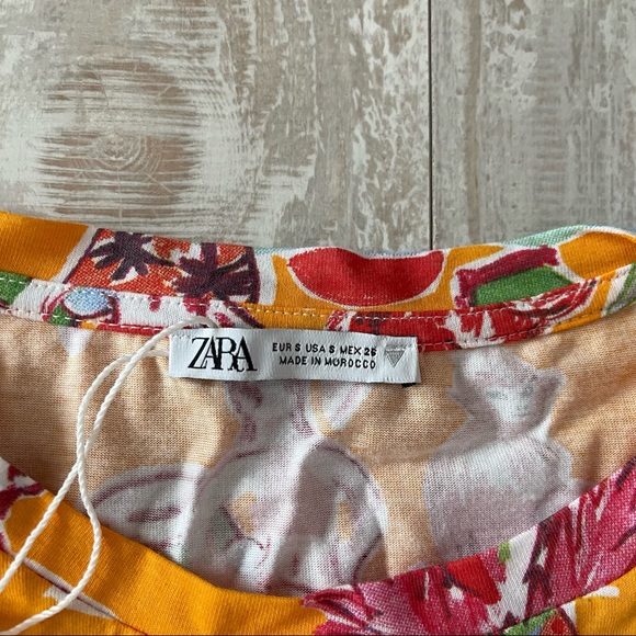 Zara summer floral cutout dress - Picture 4 of 6